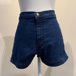 American Apparel high waisted jean shorts